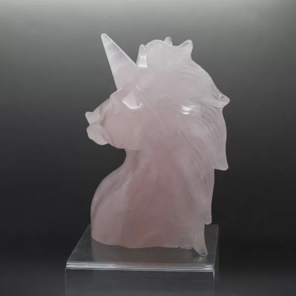 Rose Quartz Unicorn Head (7)