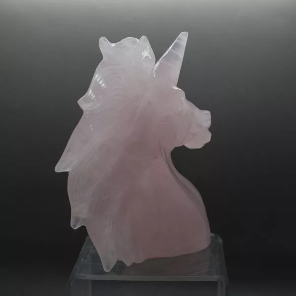 Rose Quartz Unicorn Head (9)