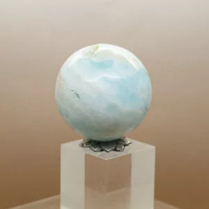 Caribbean Blue Calcite Sphere (1)