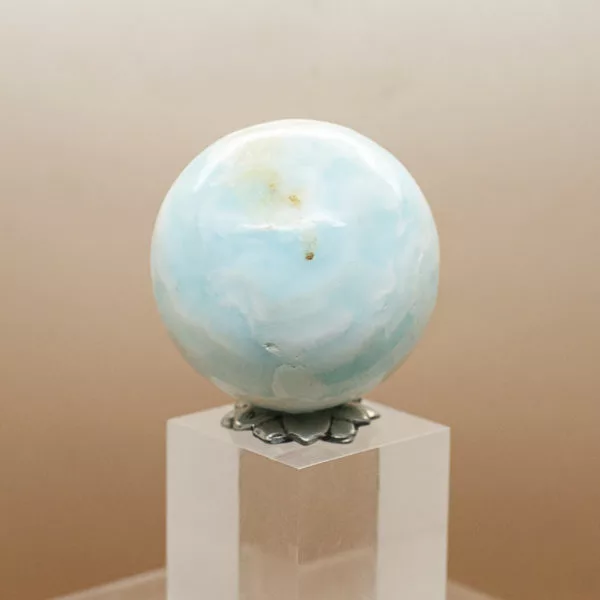 Caribbean Blue Calcite Sphere (2)