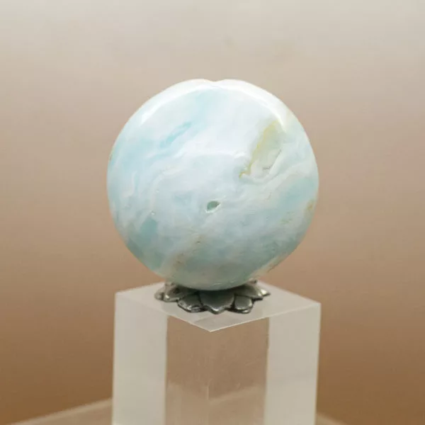 Caribbean Blue Calcite Sphere (3)