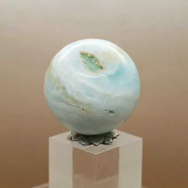 Caribbean Blue Calcite Sphere (5)