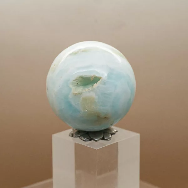 Caribbean Blue Calcite Sphere (6)