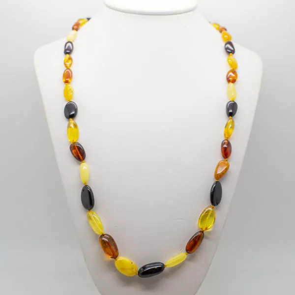 multi colour amber necklace
