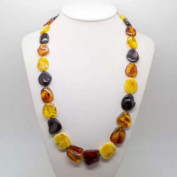 multi colour amber necklace