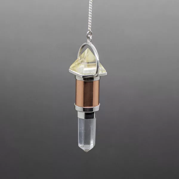 Clear Quartz and Copper Pendulum 2