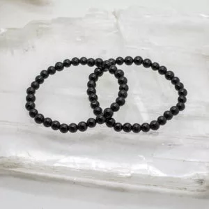 black tourmaline bead bracelet