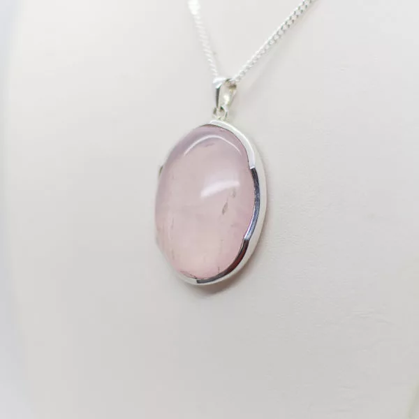 rose quartz oval pendant (3)