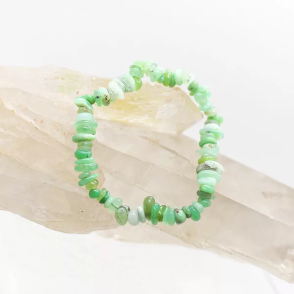 chrysoprase chip bracelet