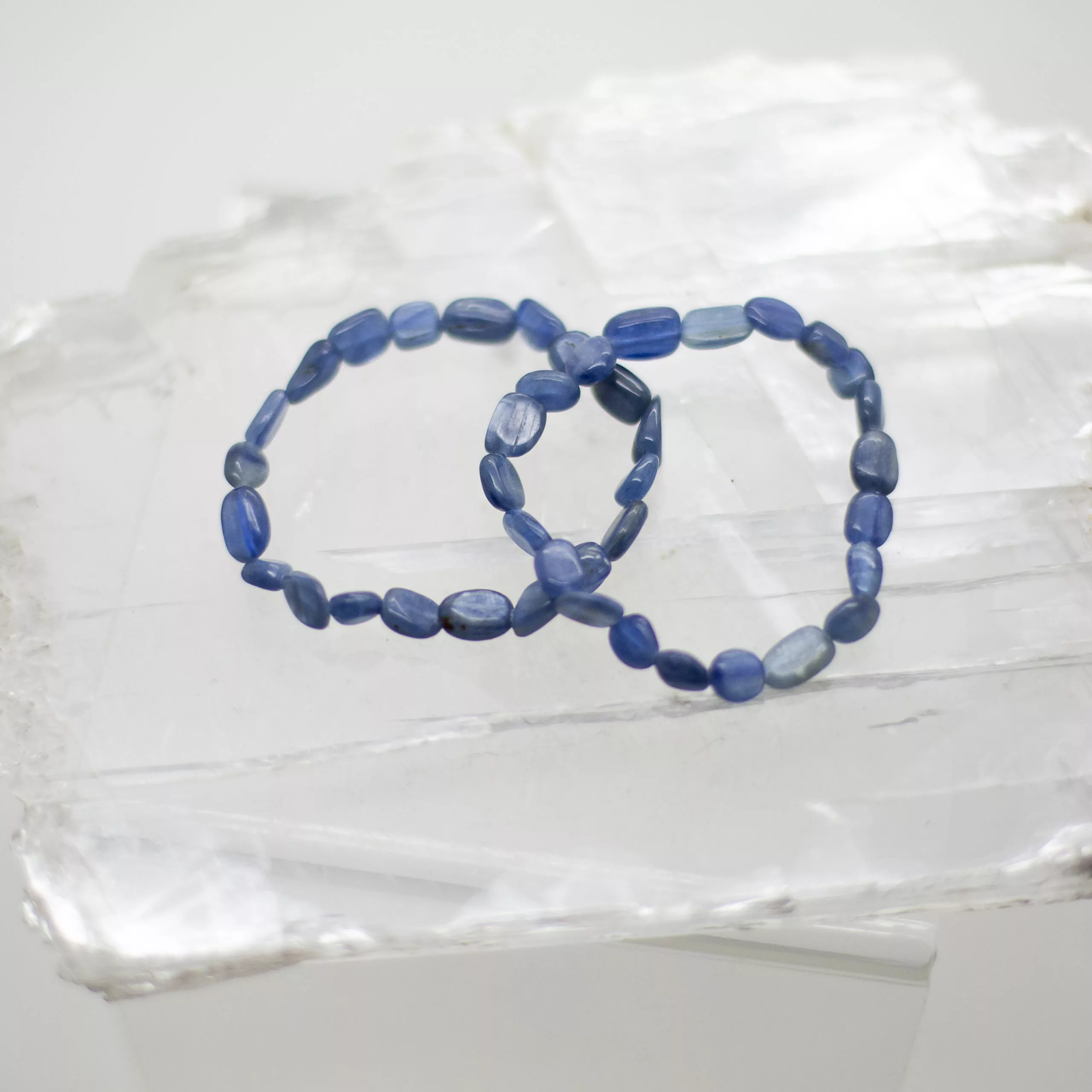 kyanite tumbled stone bracelet