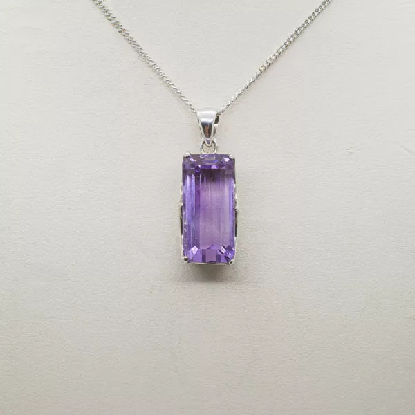 Amethyst Pendant Faceted