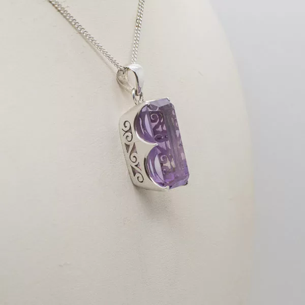 Amethyst Pendant Faceted