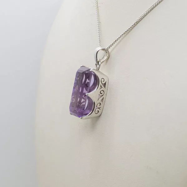 Amethyst Pendant Faceted