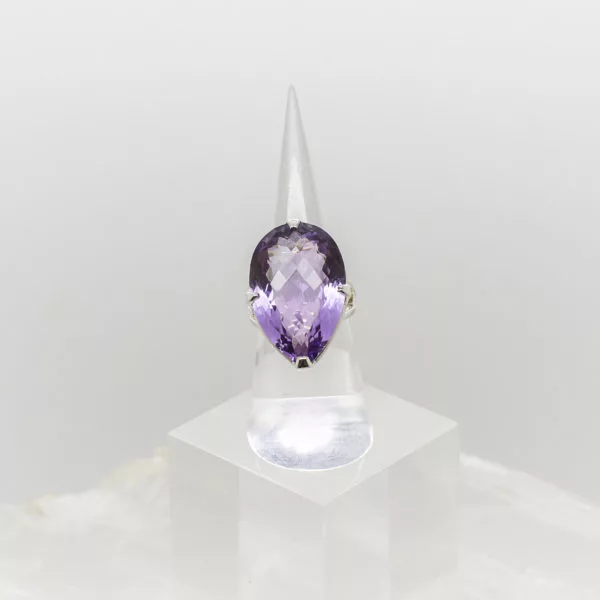 Amethyst Faceted Ring