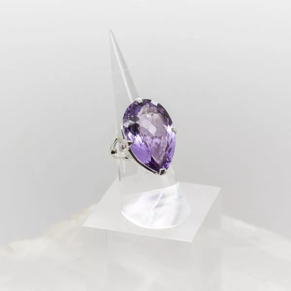 Amethyst Faceted Ring