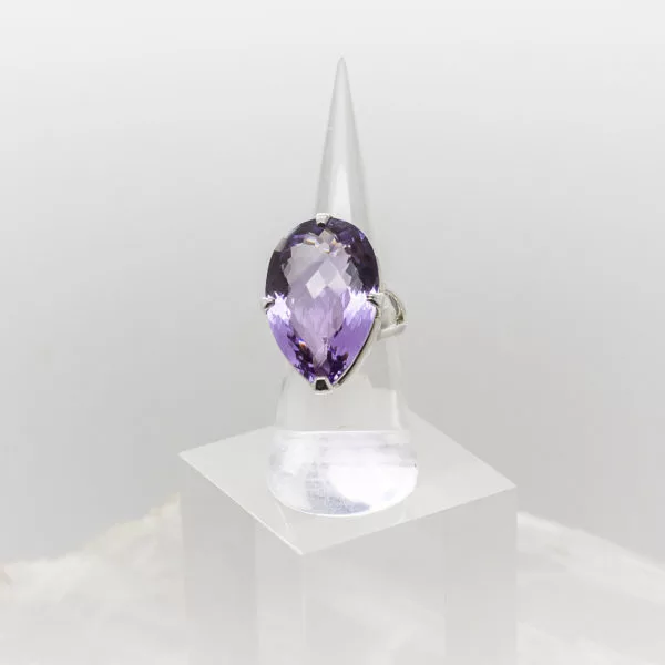 Amethyst Faceted Ring