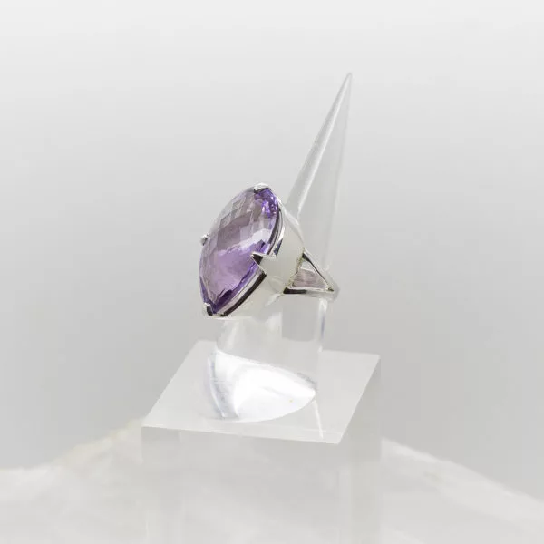 Amethyst Faceted Ring