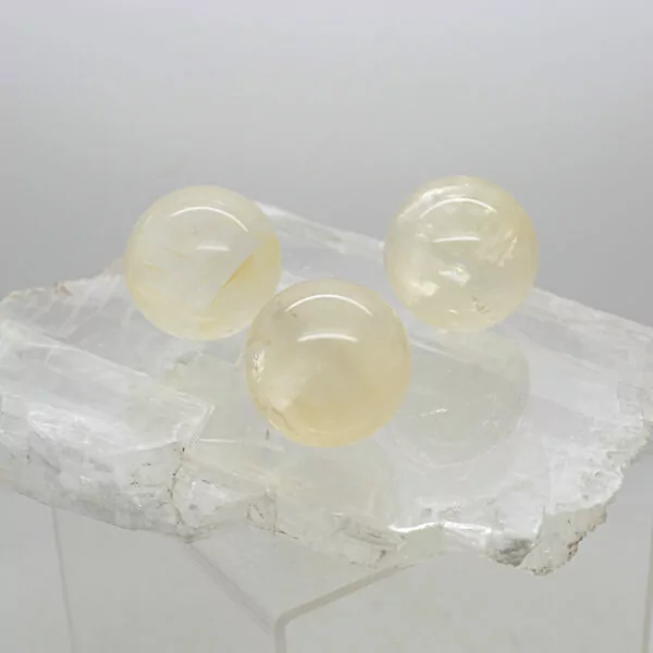 honey calcite sphere