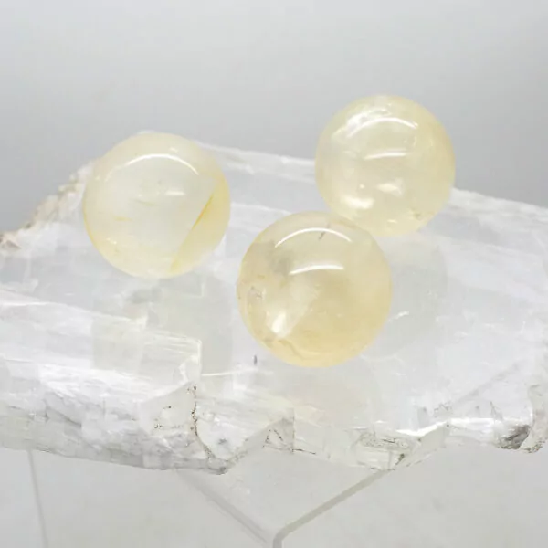 honey calcite sphere