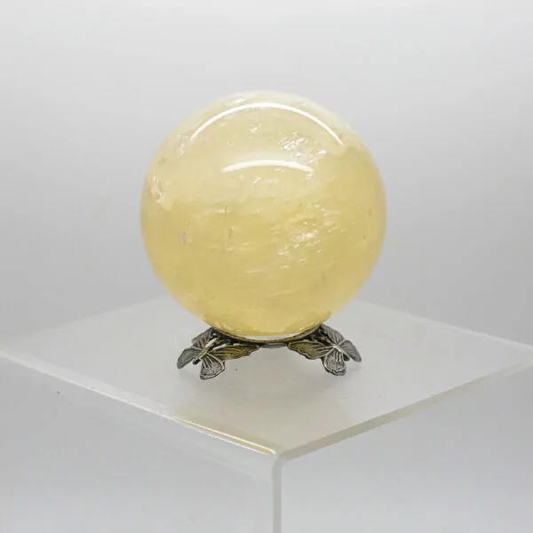 honey calcite sphere