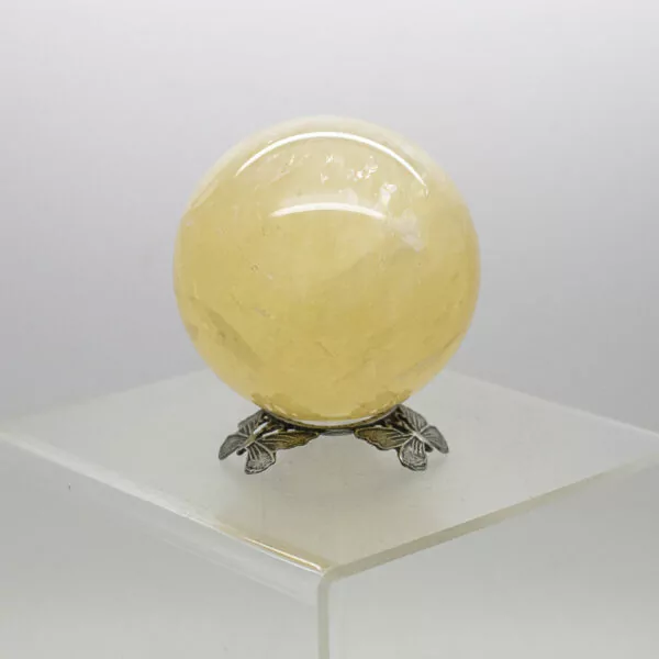 honey calcite sphere