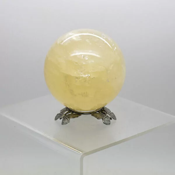 honey calcite sphere