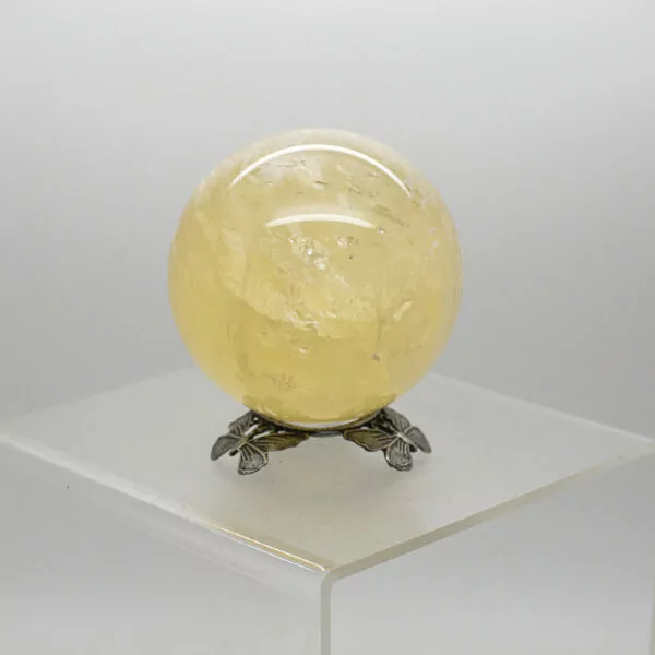 honey calcite sphere