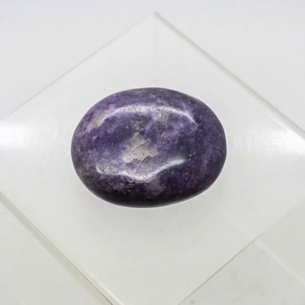 lepidolite hand stone