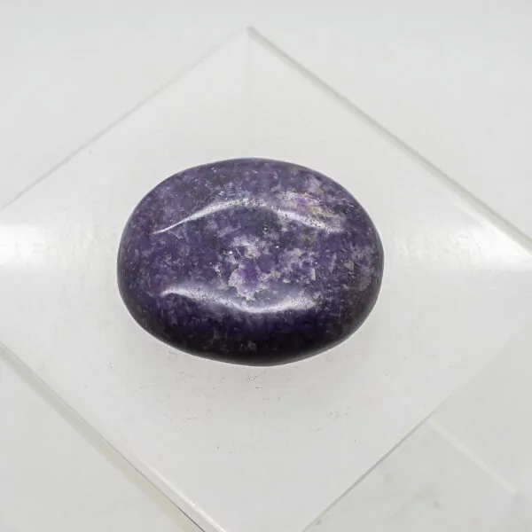 lepidolite hand stone