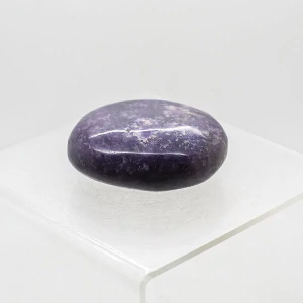 lepidolite hand stone