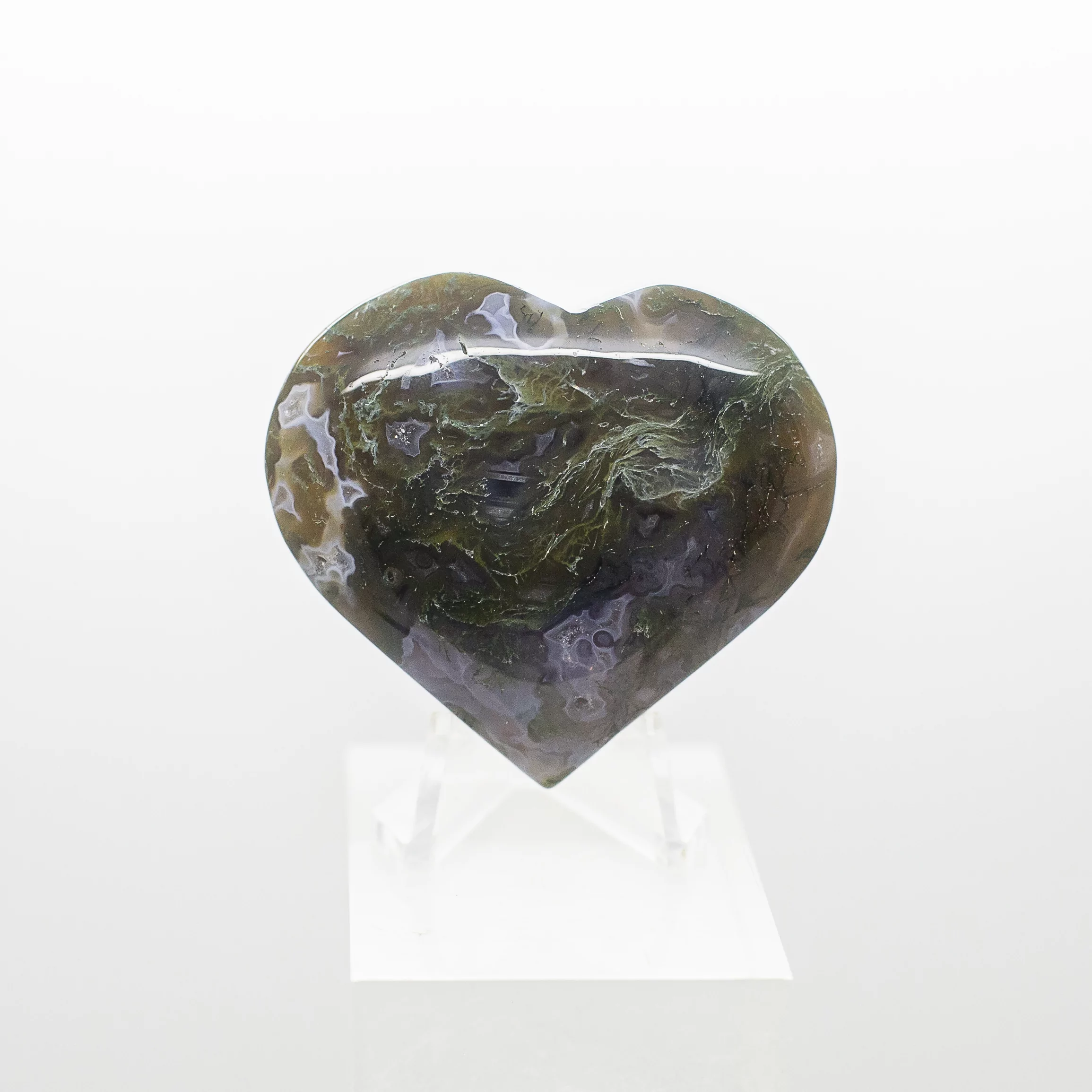 Moss Agate Heart