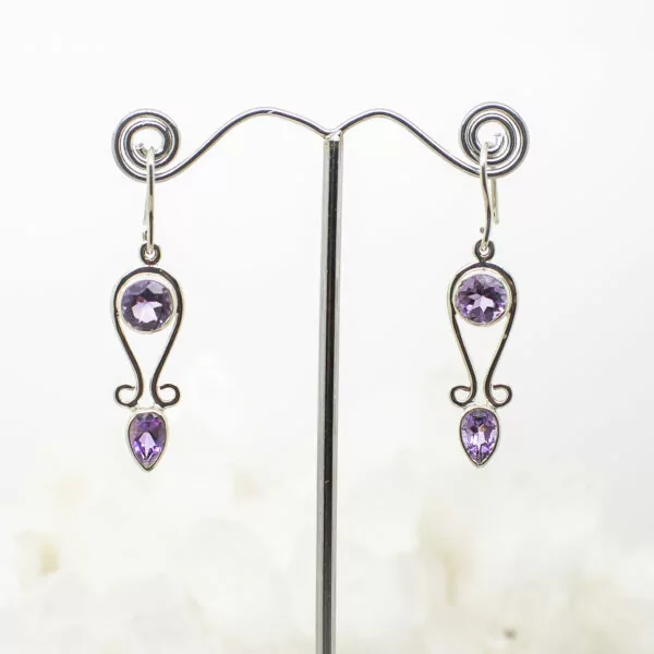 amethyst drop earrings