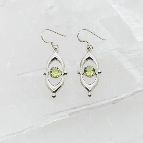 peridot drop earrings