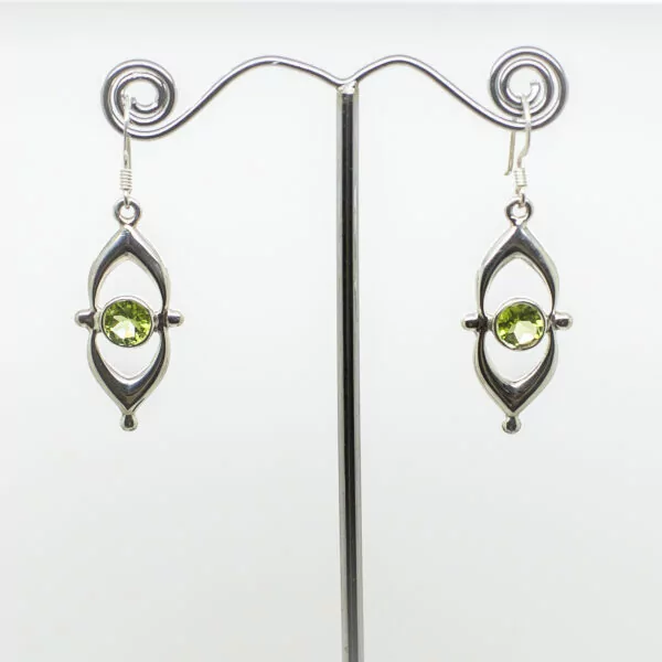 peridot drop earrings