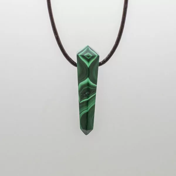 malachite double terminated pendant