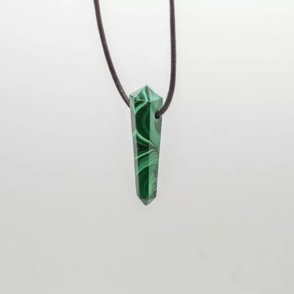 malachite double terminated pendant