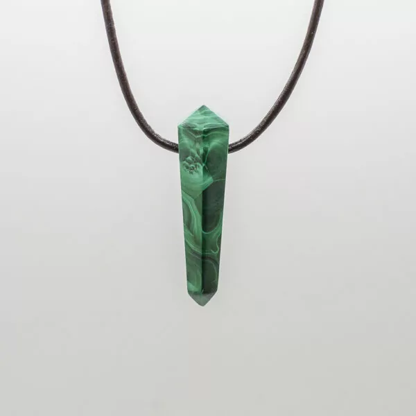 malachite double terminated pendant
