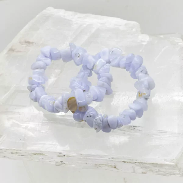 blue lace agate chip bracelet