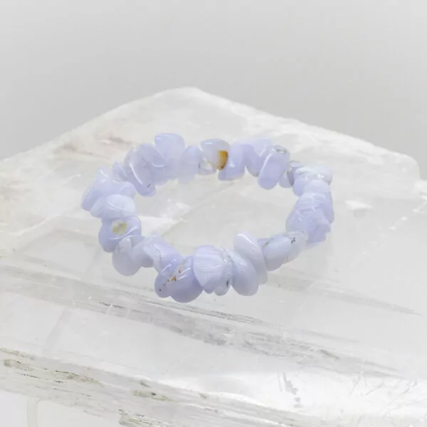 blue lace agate chip bracelet