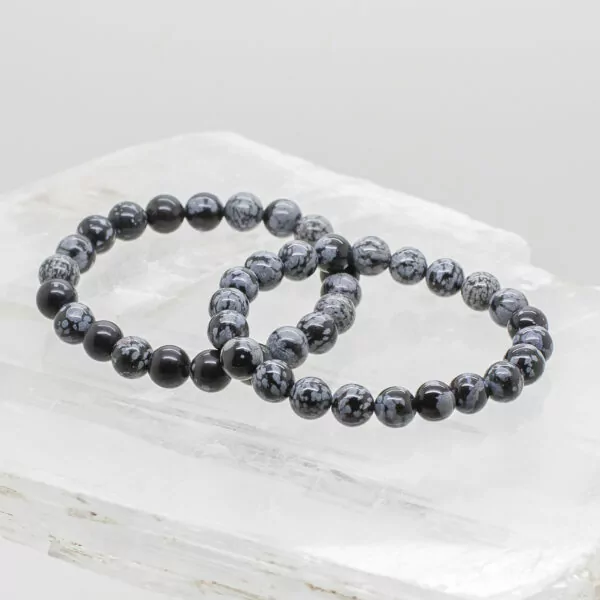 Snowflake Obsidian Bracelet