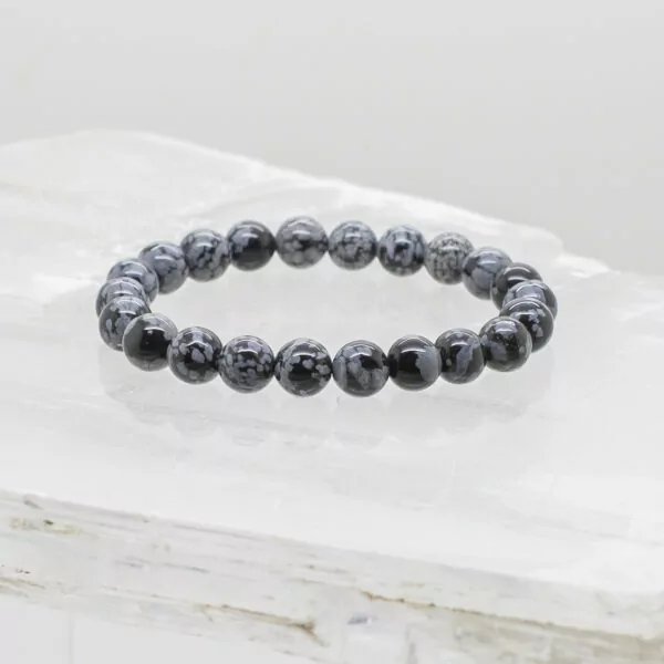 Snowflake Obsidian Bracelet