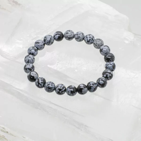 Snowflake Obsidian Bracelet