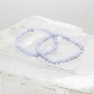 blue lace agate 6mm bead bracelet