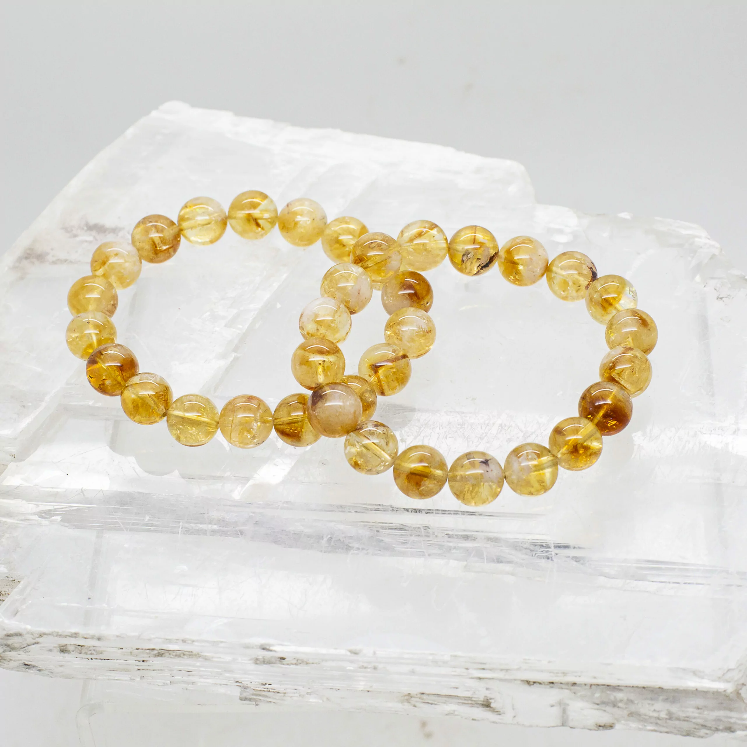 citrine 10mm bead bracelet