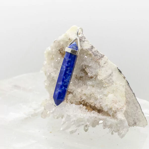 lapis lazuli double terminated pendant