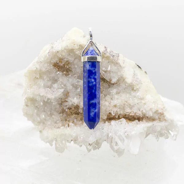 lapis lazuli double terminated pendant