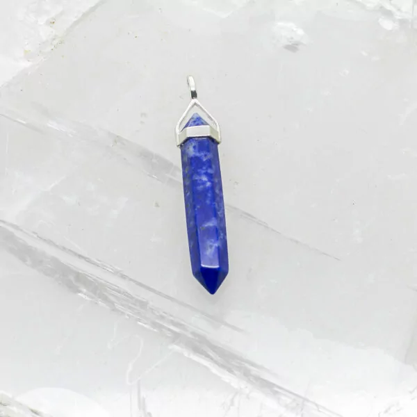 lapis lazuli double terminated pendant