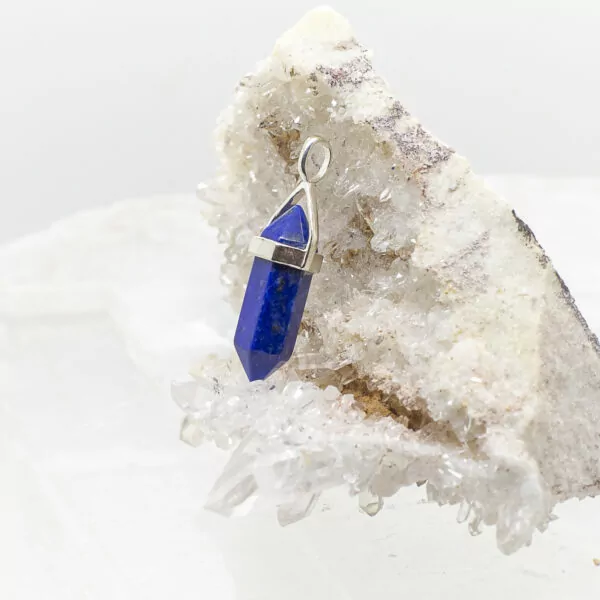 lapis lazuli double terminated pendant