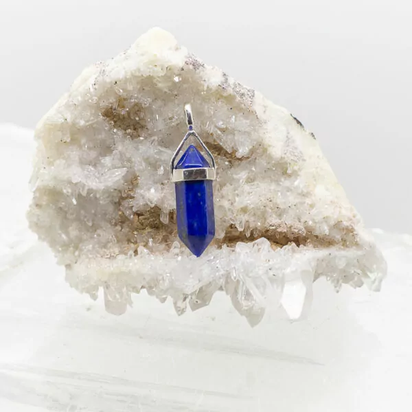 lapis lazuli double terminated pendant