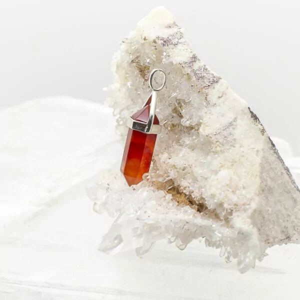 carnelian double terminated pendant